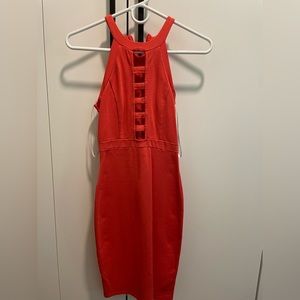 Love Culture - Orange Bodycon Mini Dress